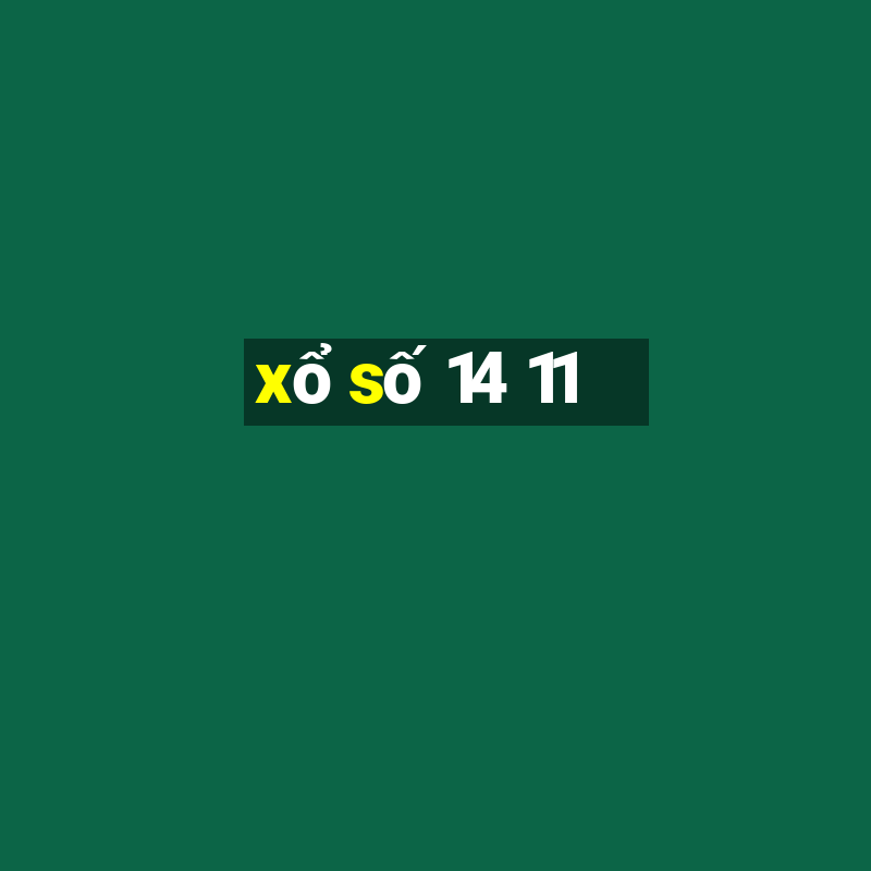 xo so 14 11