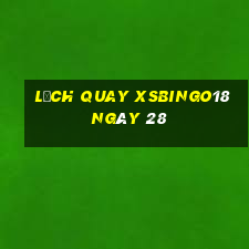 Lịch quay XSBINGO18 ngày 28