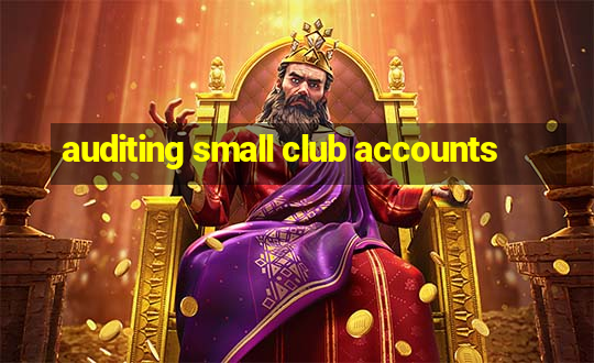 auditing small club accounts