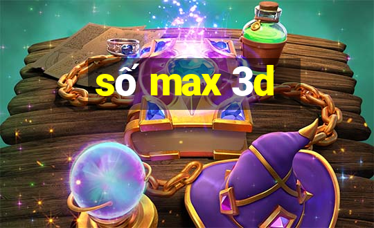 số max 3d