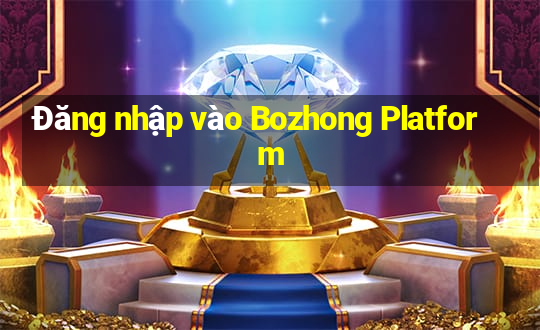 Đăng nhập vào Bozhong Platform