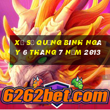 xổ số quảng bình ngày 6 tháng 7 năm 2013