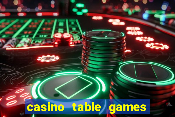 casino table games in vegas