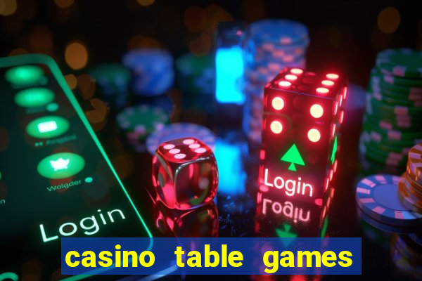 casino table games in vegas