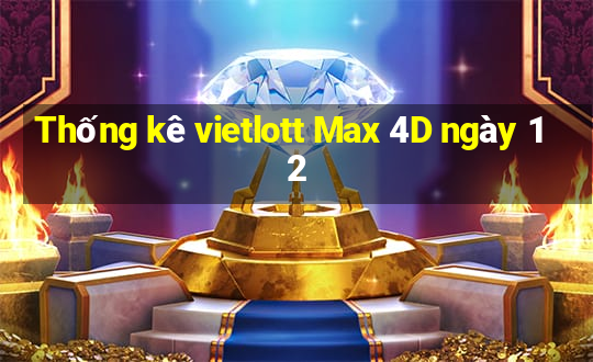 Thống kê vietlott Max 4D ngày 12