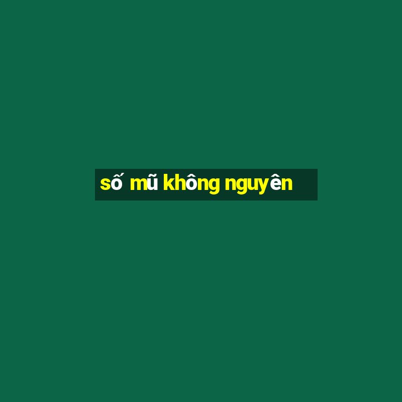 số mũ không nguyên