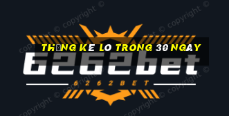 thống kê lô trong 30 ngày