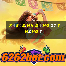 xổ số bình dương 27 tháng 7