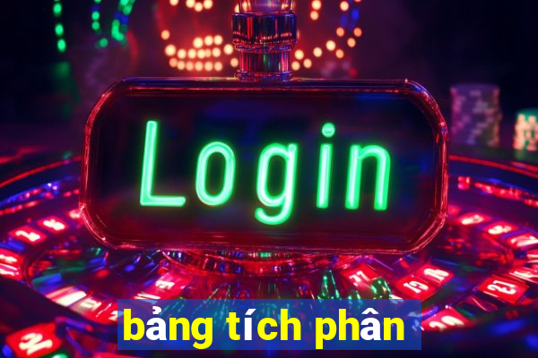 bảng tích phân