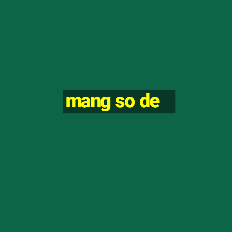 mang so de