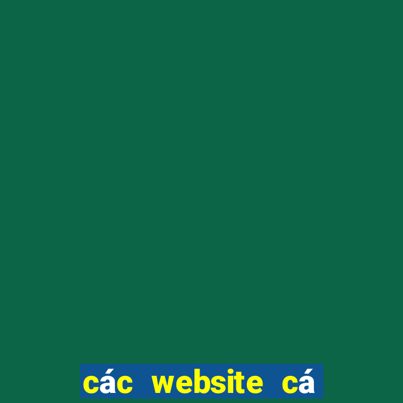 các website cá cược uy tín