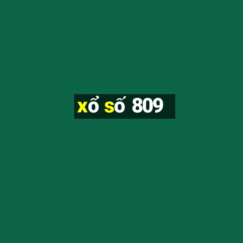 xổ số 809