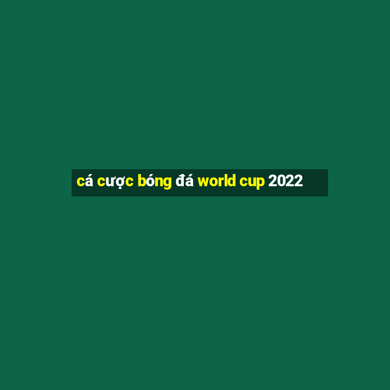 cá cược bóng đá world cup 2022