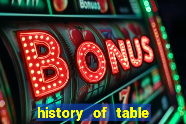 history of table games casino