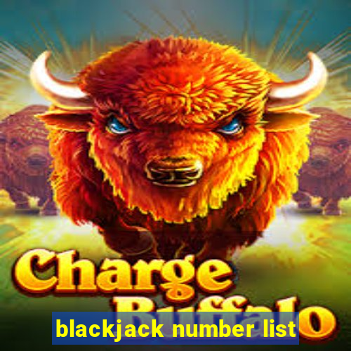 blackjack number list