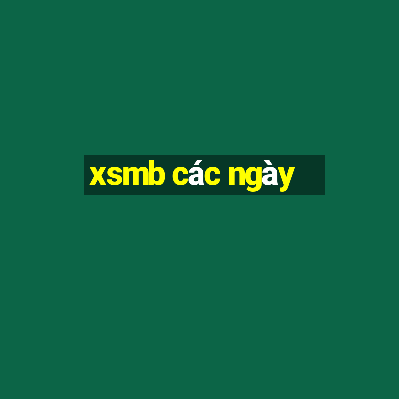 xsmb các ngày