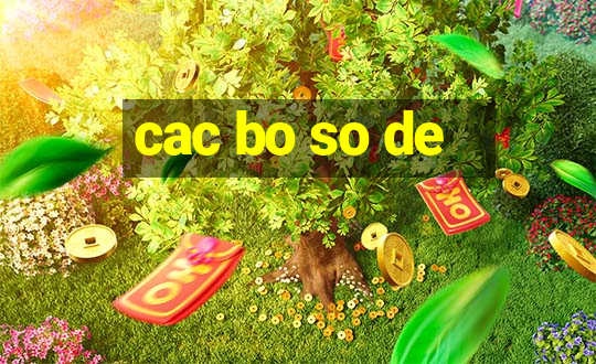 cac bo so de