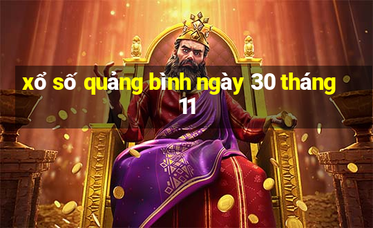 xổ số quảng bình ngày 30 tháng 11