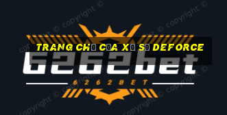 Trang chủ của xổ số DeForce