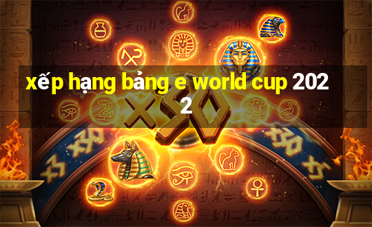 xếp hạng bảng e world cup 2022