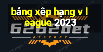 bảng xêp hạng v league 2023