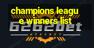 champions league winners list