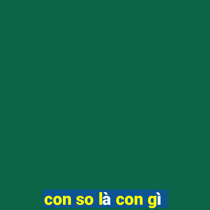 con so là con gì