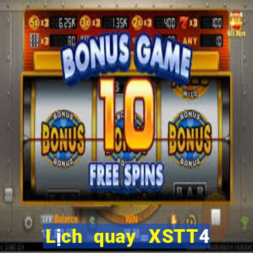 Lịch quay XSTT4 ngày 19