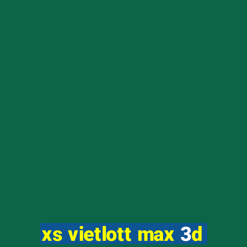 xs vietlott max 3d