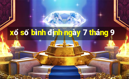 xổ số bình định ngày 7 tháng 9