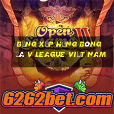 bảng xếp hạng bóng đá v league việt nam