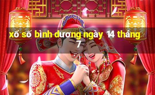 xổ số bình dương ngày 14 tháng 7