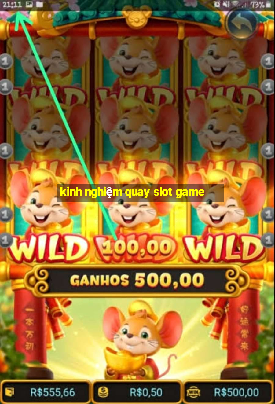 kinh nghiệm quay slot game