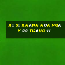 xổ số khánh hòa ngày 22 tháng 11