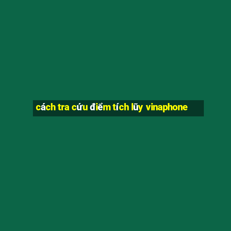 cách tra cứu điểm tích lũy vinaphone