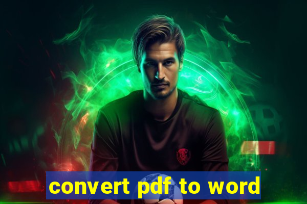 convert pdf to word