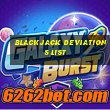 blackjack deviations list