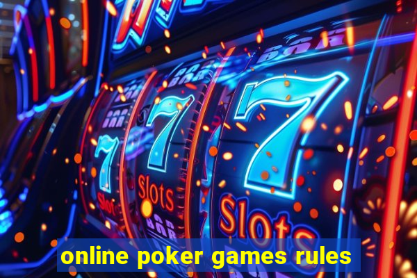 online poker games rules