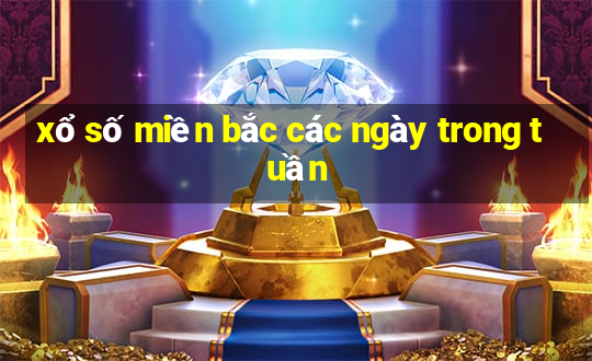 xổ số miền bắc các ngày trong tuần