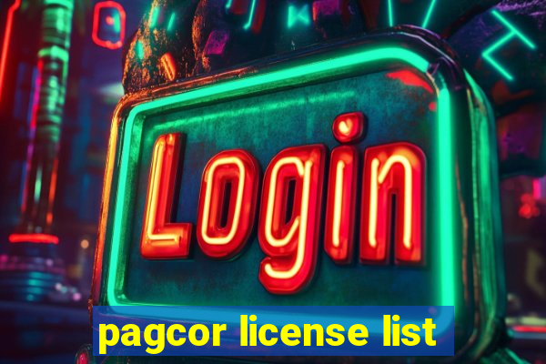 pagcor license list