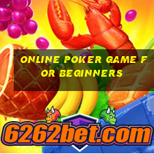 online poker game for beginners