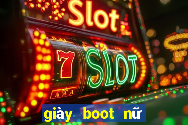 giày boot nữ cổ cao đế bệt